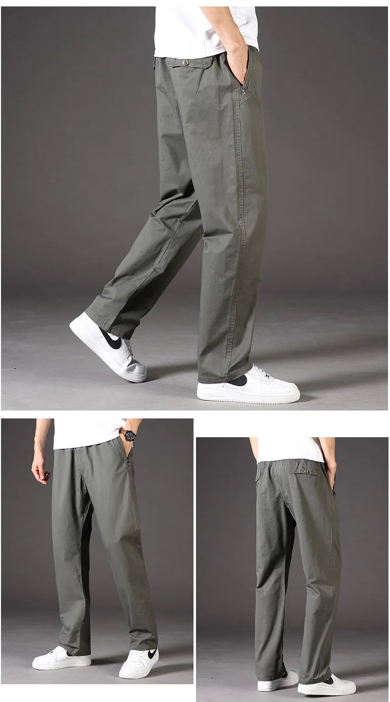 Mens Casual Pants With Zipper Pockets