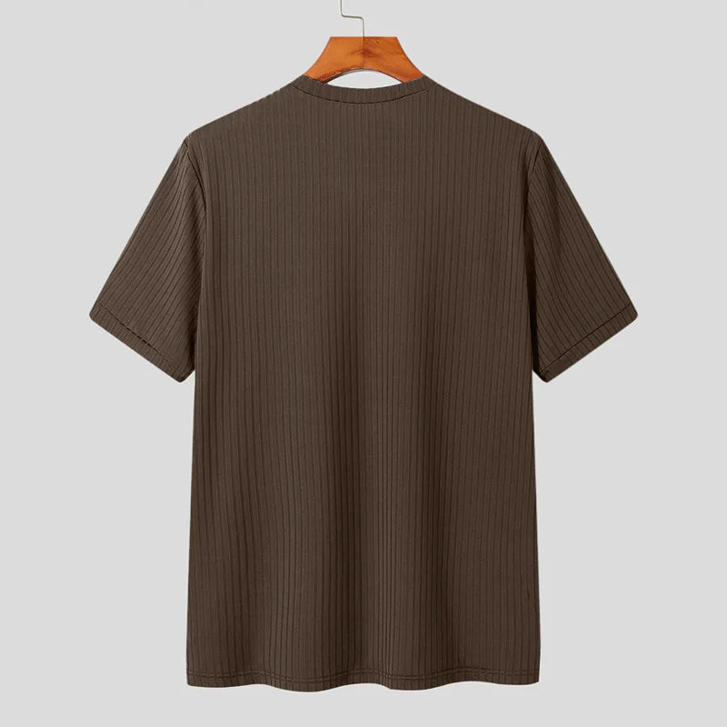 Men's Luxury O Neck Drapped Loose T-Shirt