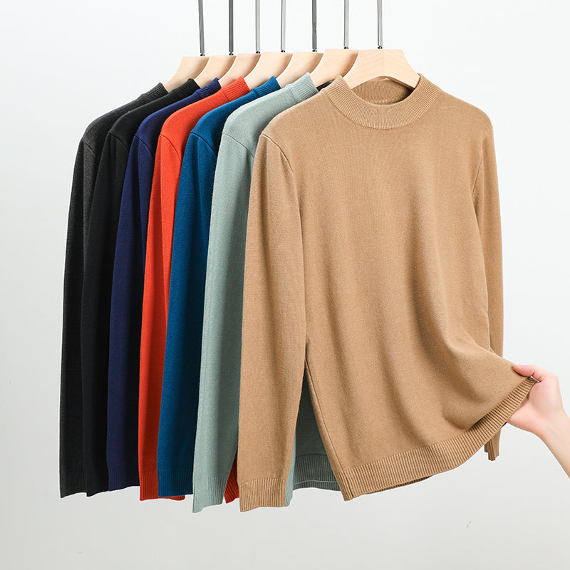 Knitwear Sweater for Autumn/Winter with Mock Neck