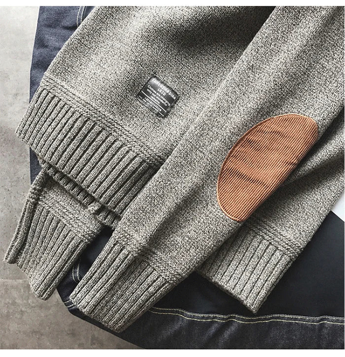 Oversized Sweater With Patch Designs
