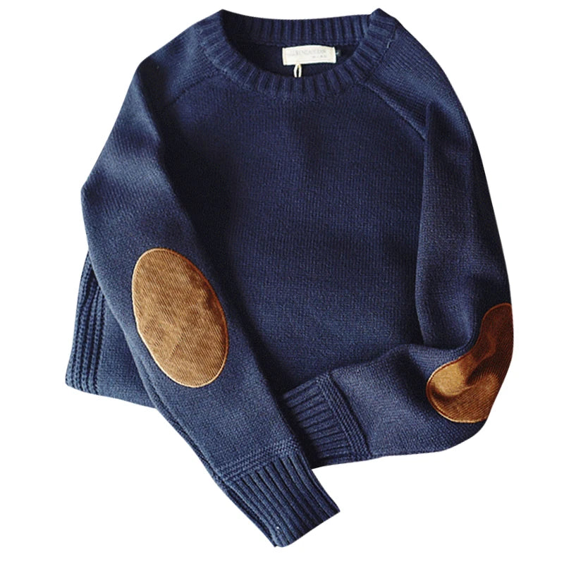 Oversized Sweater With Patch Designs