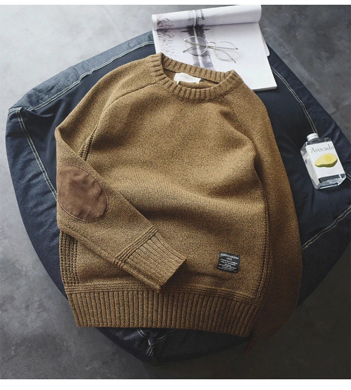Oversized Sweater With Patch Designs