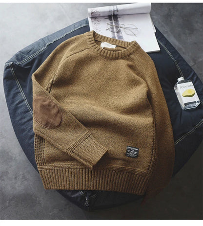 Oversized Sweater With Patch Designs