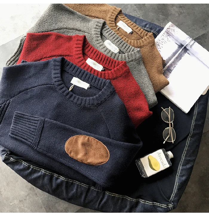 Oversized Sweater With Patch Designs
