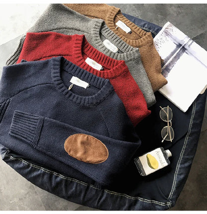 Oversized Sweater With Patch Designs