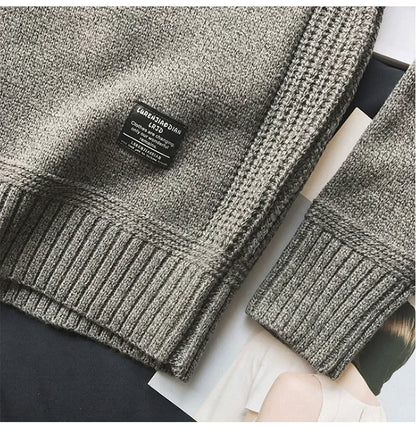 Oversized Sweater With Patch Designs