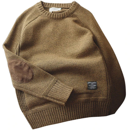 Oversized Sweater With Patch Designs