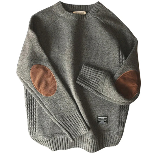 Oversized Sweater With Patch Designs