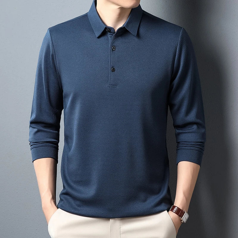 Men's Business Casual Polo Shirt - Comfortable Top