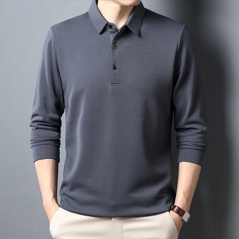 Men's Business Casual Polo Shirt - Comfortable Top