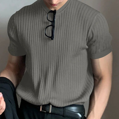 Men's Luxury O Neck Drapped Loose T-Shirt
