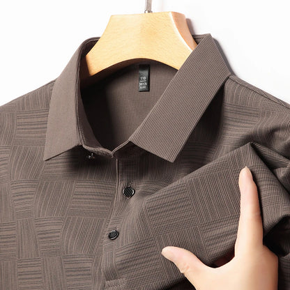 Men’s Printed Polo Shirt – Short Sleeve, Business Casual