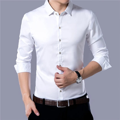 Men's Casual Fashion Business Sleeved Shirt