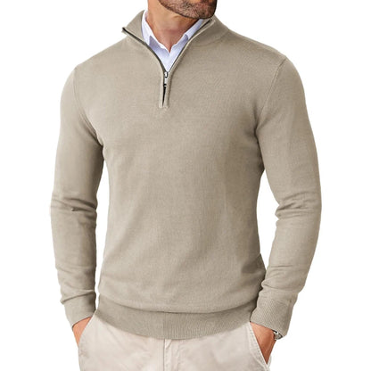 Casual Streetwear Sweaters Zipper Mock Neck