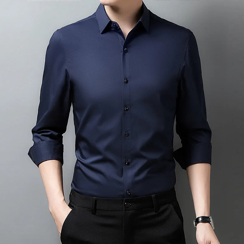 Men's Casual Fashion Business Sleeved Shirt