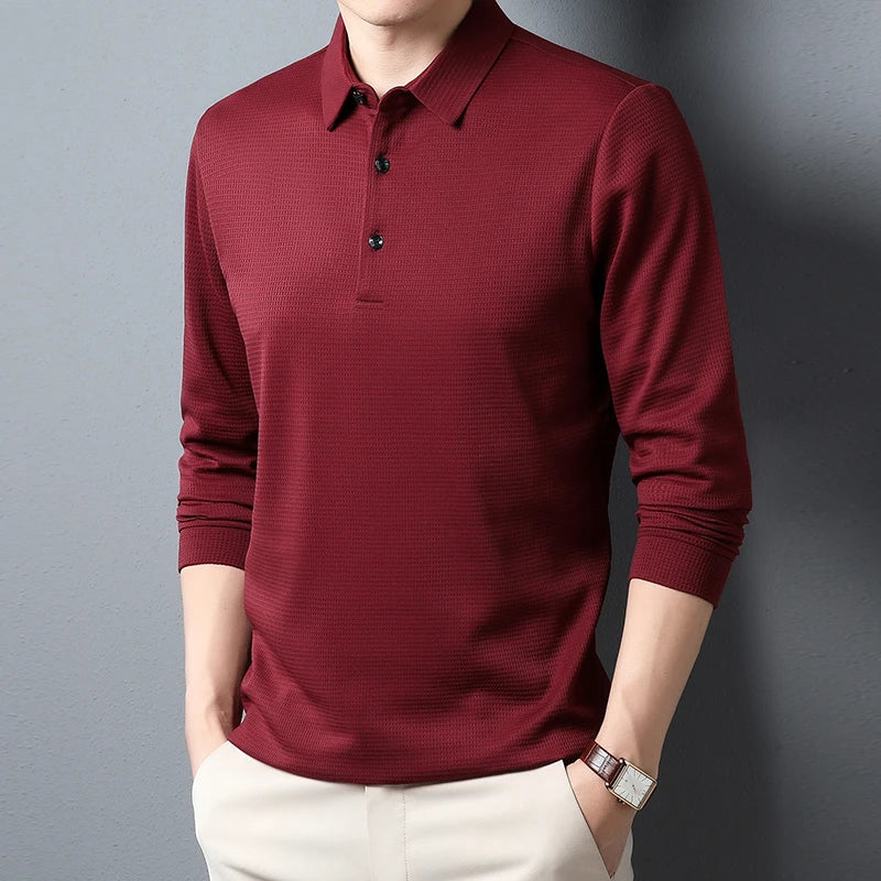 Men's Business Casual Polo Shirt - Comfortable Top