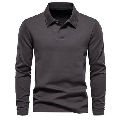 Men's Embroidery Polo Shirt With Turn Down Collar
