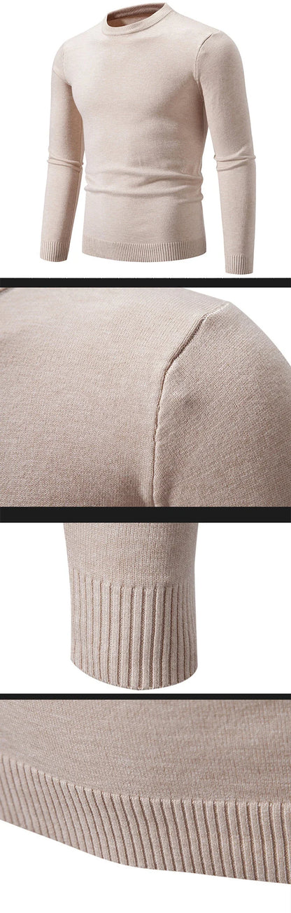 Men's Neck Sweater Whit a Slim Fit