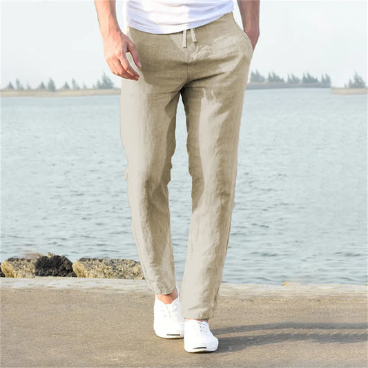 Men's Breathable Cotton Linen Pants