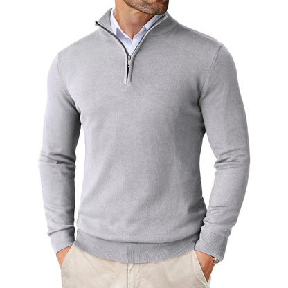 Casual Streetwear Sweaters Zipper Mock Neck