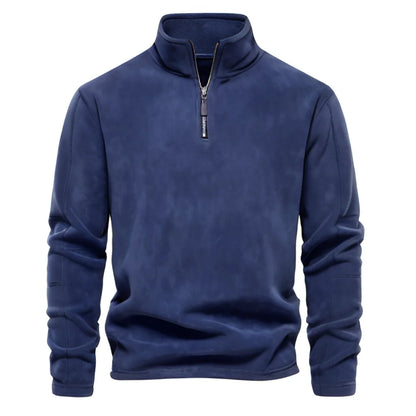 Men's Fleece Jacket with Zipper Neck