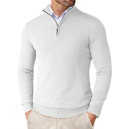 Casual Streetwear Sweaters Zipper Mock Neck