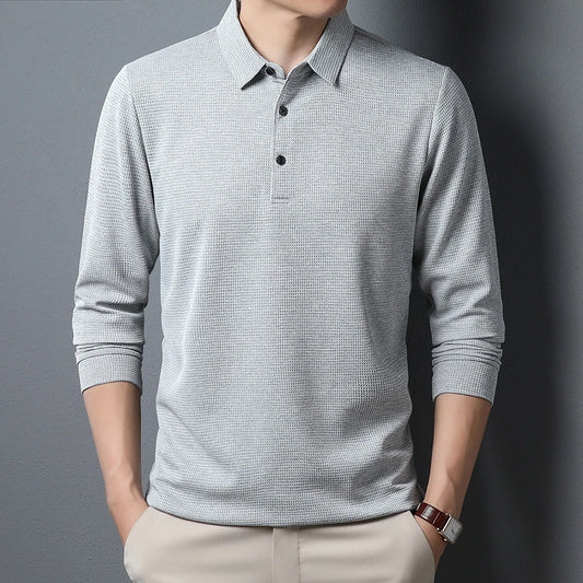 Men's Business Casual Polo Shirt - Comfortable Top