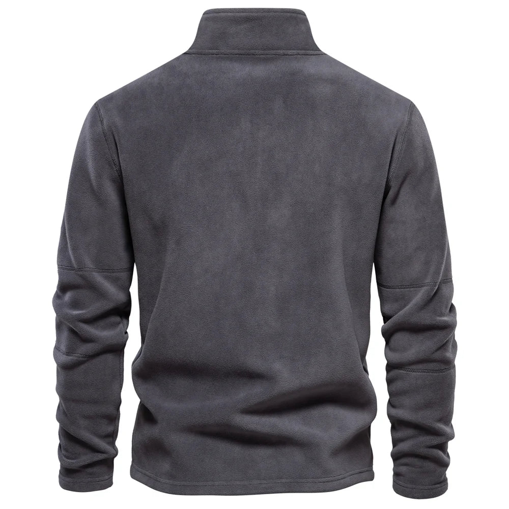 Men's Fleece Jacket with Zipper Neck