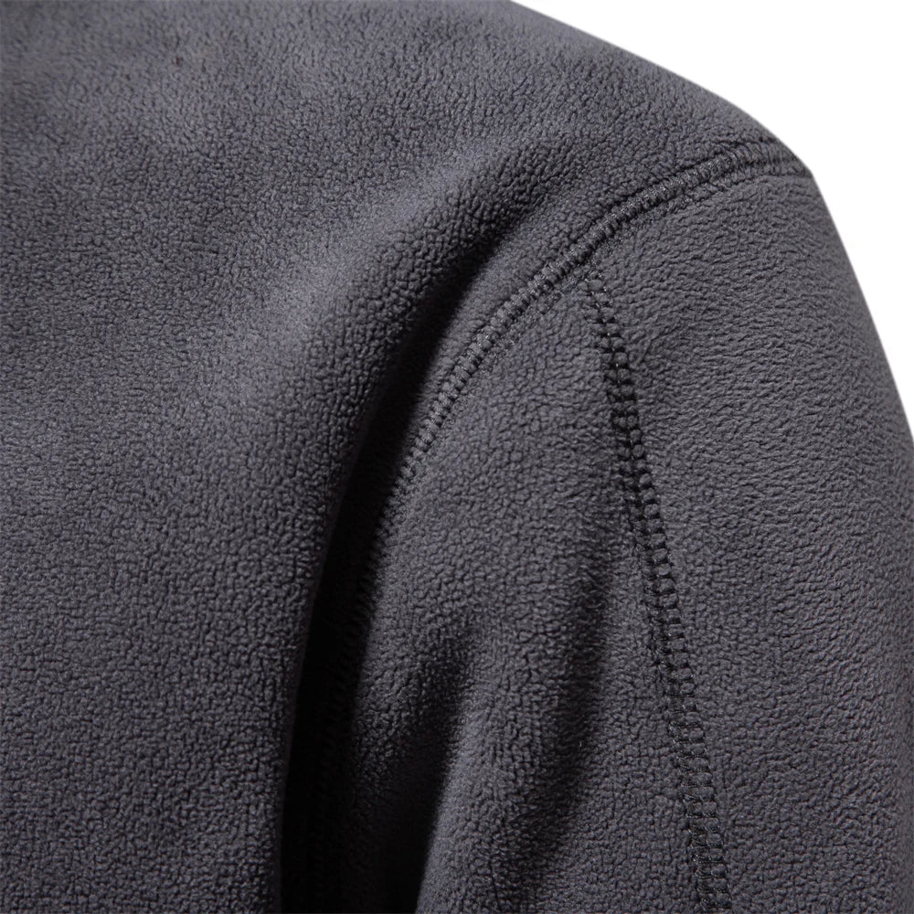 Men's Fleece Jacket with Zipper Neck