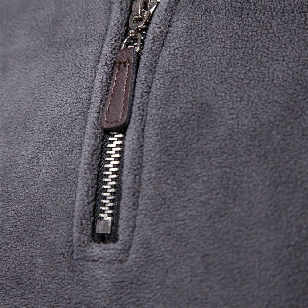 Men's Fleece Jacket with Zipper Neck