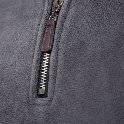 Men's Fleece Jacket with Zipper Neck