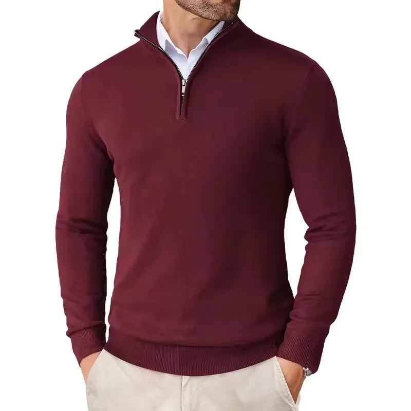 Men's Slim Mock Neck Sweaters
