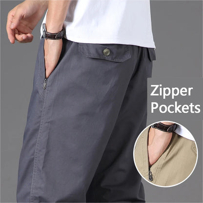 Mens Casual Pants With Zipper Pockets