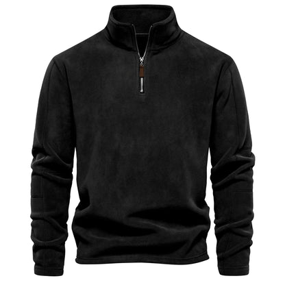 Men's Fleece Jacket with Zipper Neck