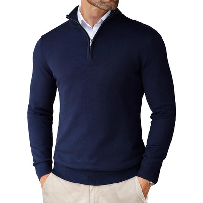 Casual Streetwear Sweaters Zipper Mock Neck