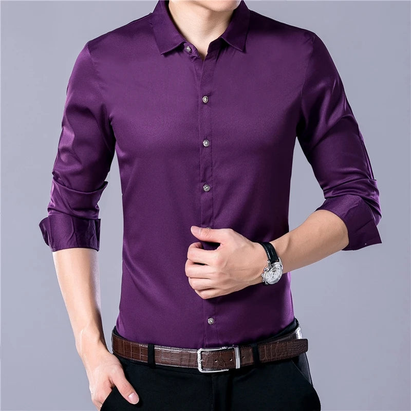 Men's Casual Fashion Business Sleeved Shirt