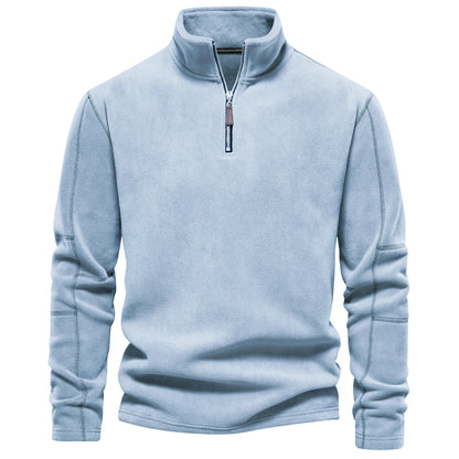 Men's Fleece Jacket with Zipper Neck