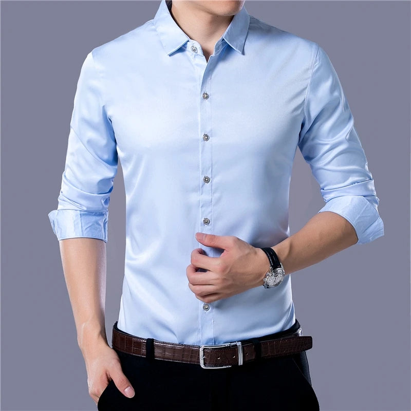 Men's Casual Fashion Business Sleeved Shirt