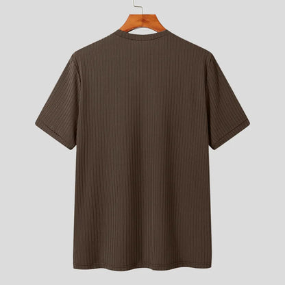 Men's Luxury O Neck Drapped Loose T-Shirt