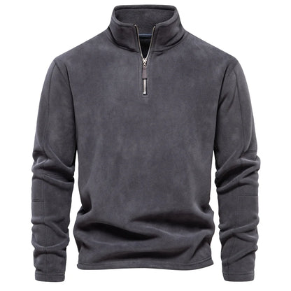 Men's Fleece Jacket with Zipper Neck