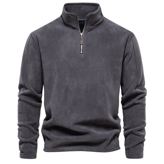 Men's Fleece Jacket with Zipper Neck