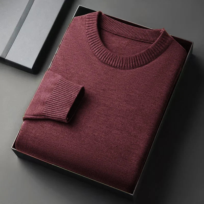 Men's Neck Sweater Whit a Slim Fit