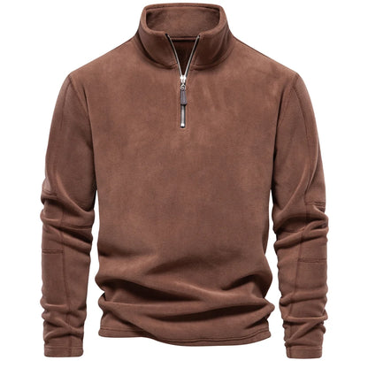 Men's Fleece Jacket with Zipper Neck