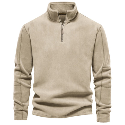 Men's Fleece Jacket with Zipper Neck