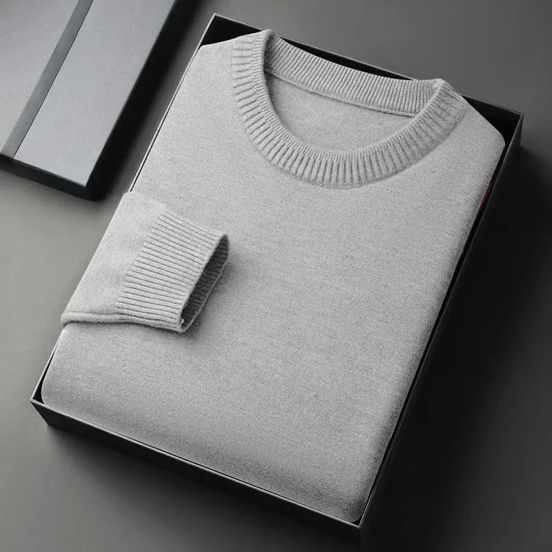Men's Neck Sweater Whit a Slim Fit