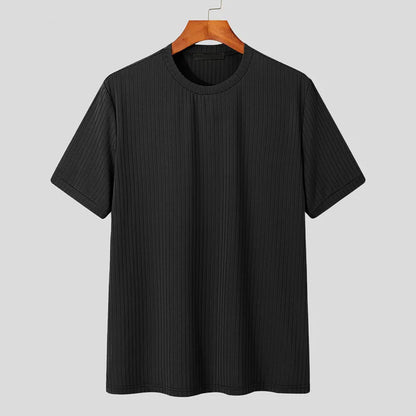 Men's Luxury O Neck Drapped Loose T-Shirt