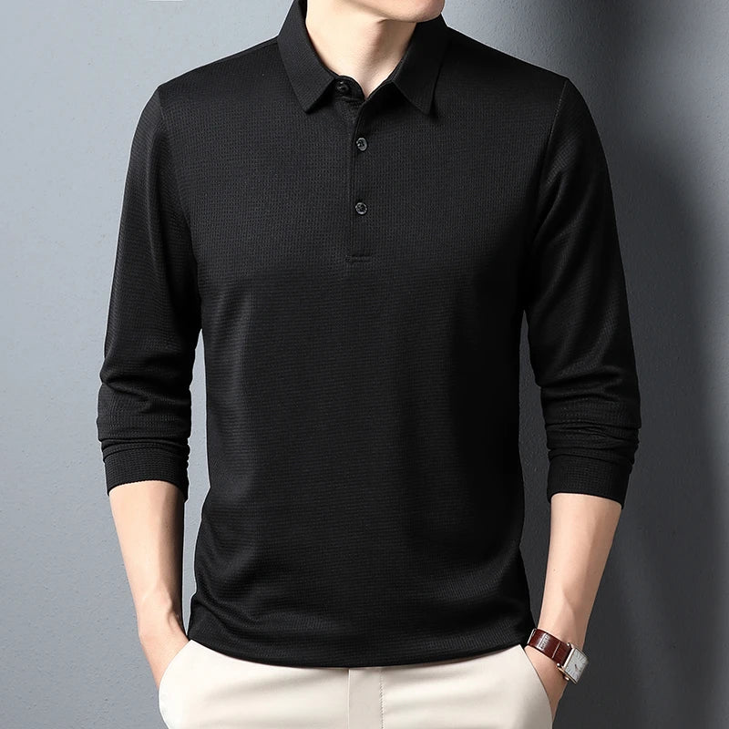 Men's Business Casual Polo Shirt - Comfortable Top