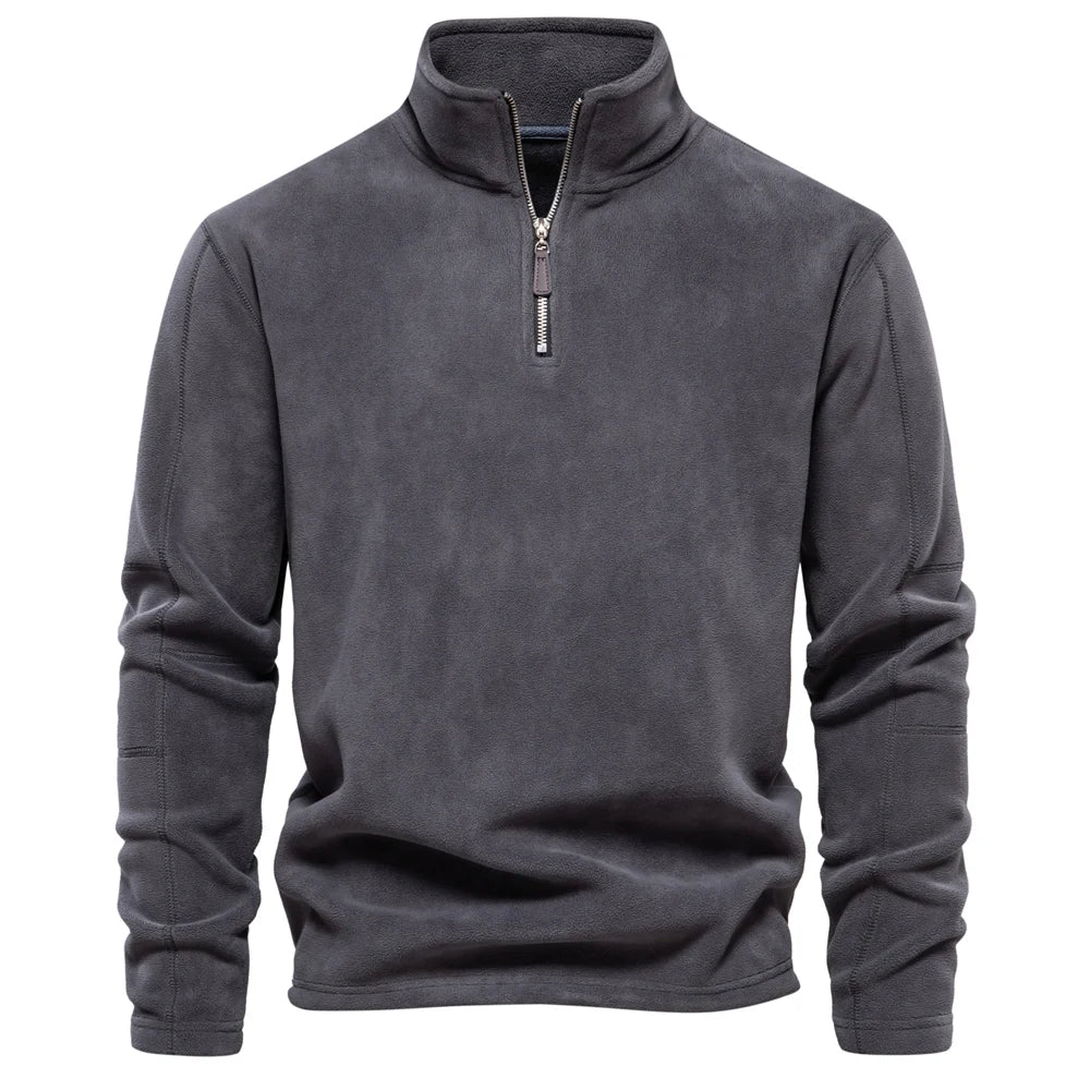 Men's Fleece Jacket with Zipper Neck
