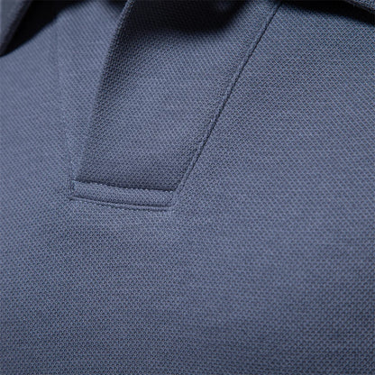 Men's Embroidery Polo Shirt With Turn Down Collar